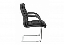 Фото: Конференц-кресло Бюрократ T-9927SL-LOW-V, полозья хром, нат. кожа
