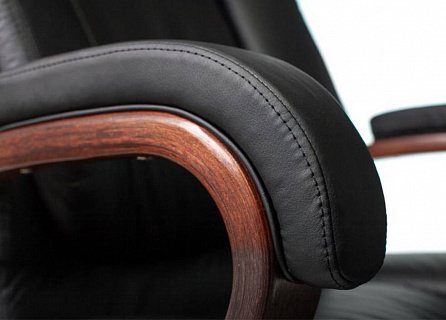 Фото Кресло руководителя T-9925WALNUT мультиблок, до 200 кг,пружин. блок, кожа, дерево 6