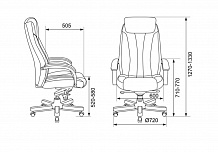 Фото Кресло руководителя T-9922WALNUT мультиблок, до 200 кг, кожа